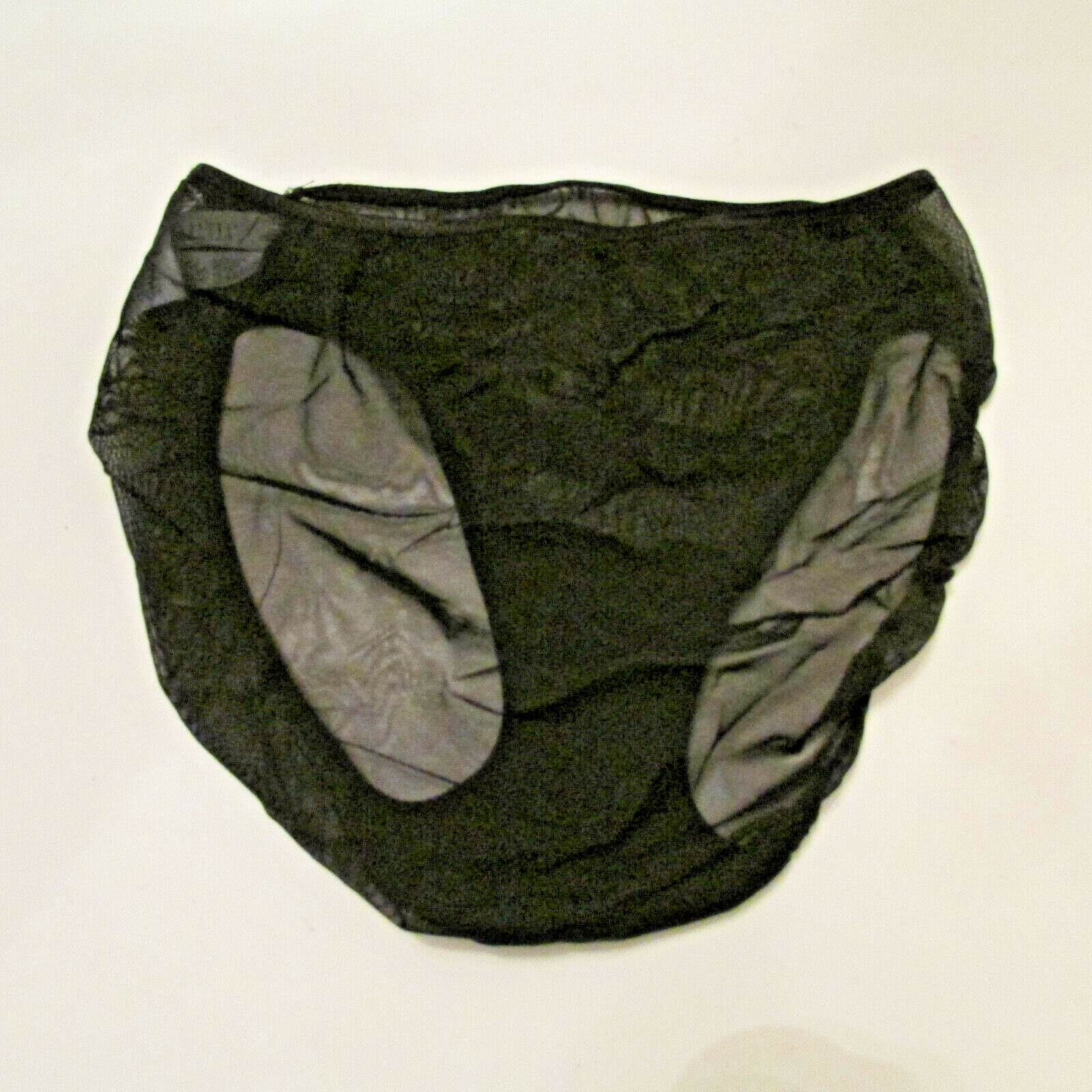 90s Vassarette 14-125 Sheer Nylon Black Mesh Hipster Bikini Panties 6/42 Panty