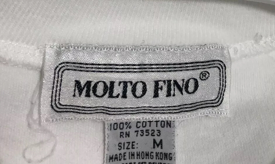 Vtg Molto Fino Womens Nautical Anchor Shell Gold Rope T-shirt Size M 100% Cotton