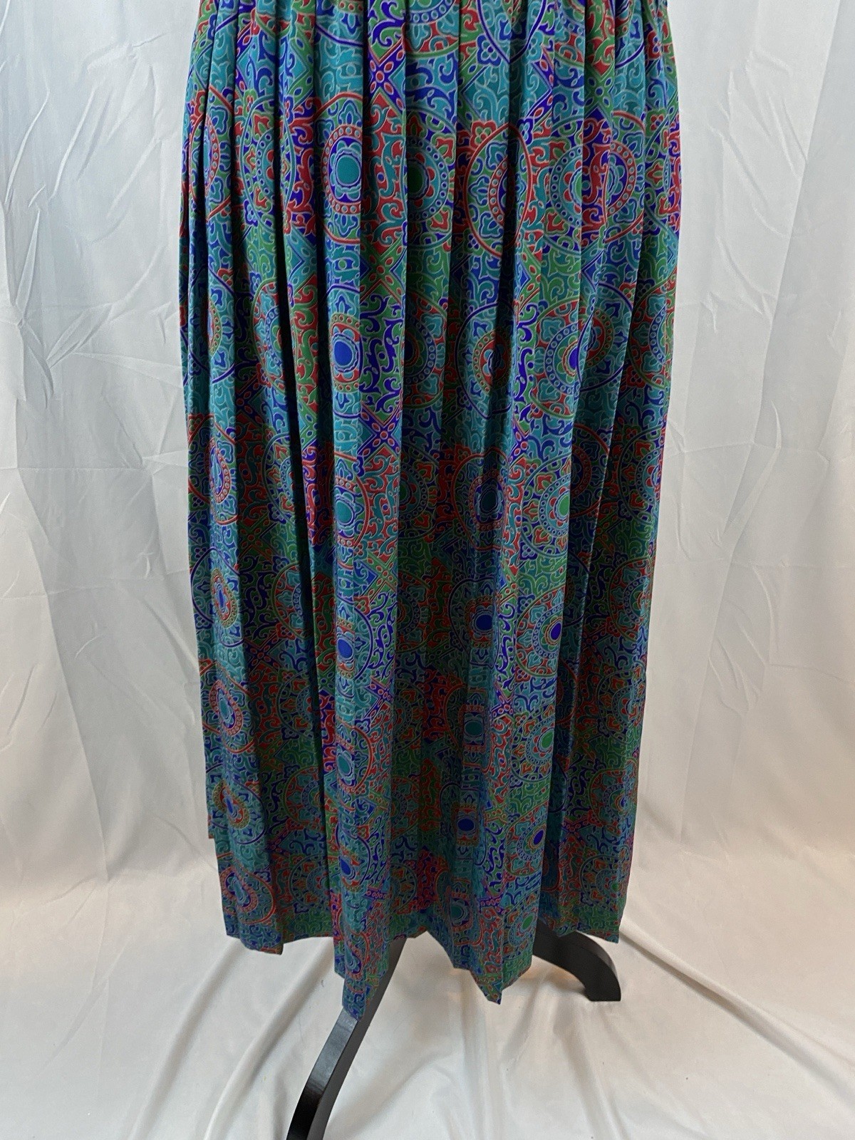 Vintage Leslie Fay Dress Women’s Size 8 Pleated Skirt Missing Tie