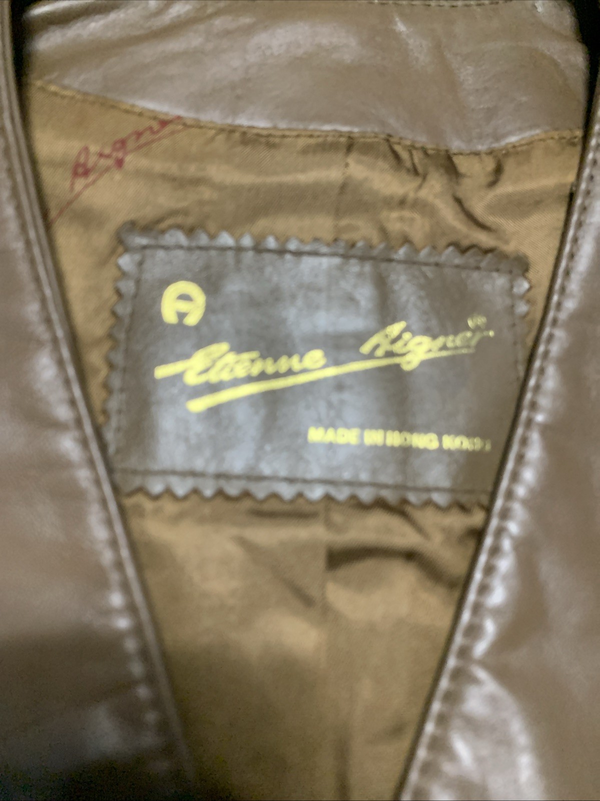 VTG Etienne Aigner 70s 80s Leather Vest Size 8 Hong Kong Disco City Wear Shaft