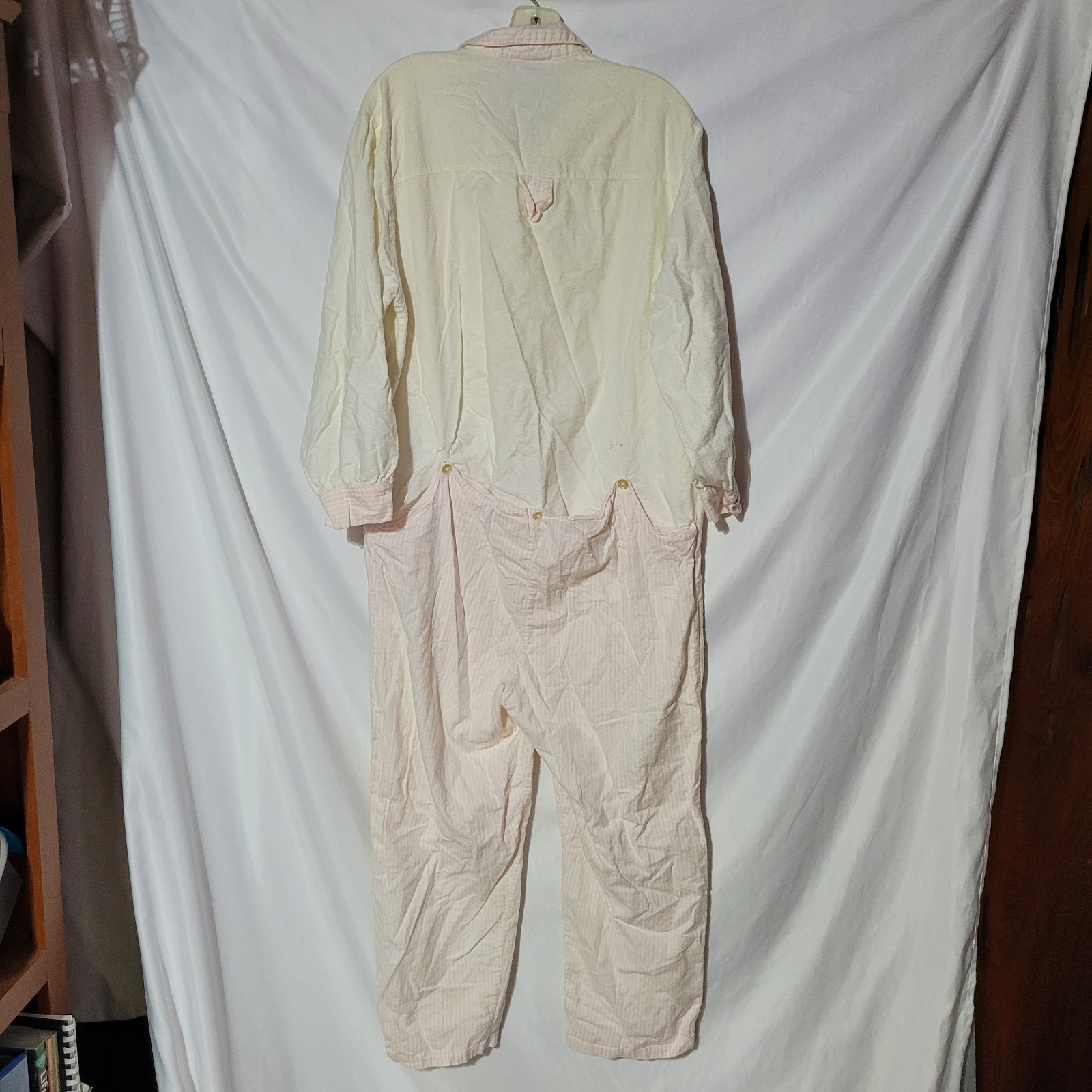 Jodie Arden One Piece Sleeper Pink Ivory Women Large Vintage