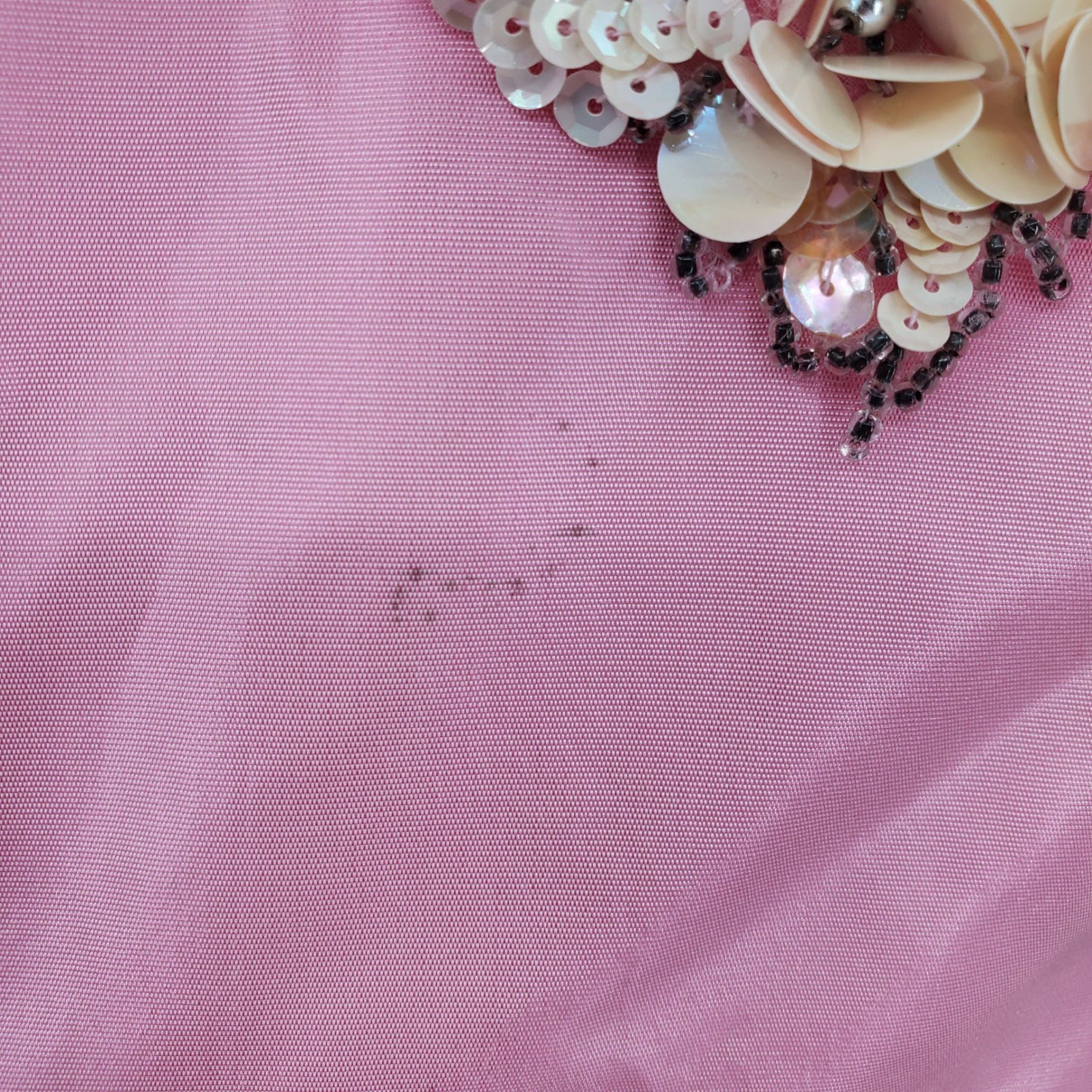 Vintage Cache Y2K Pink Sequin Floral A-Line Gown Dress 4 Formal Prom Fairycore