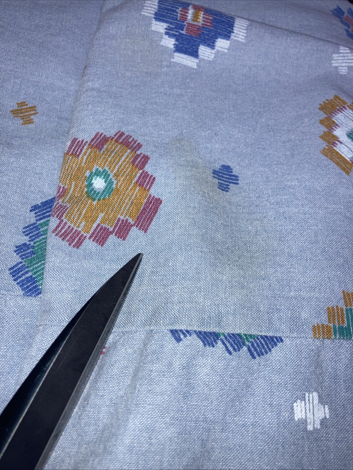 Vintage 90s Lady Diplomat Size 16 Blue Southwest Short Sleeve FAIR