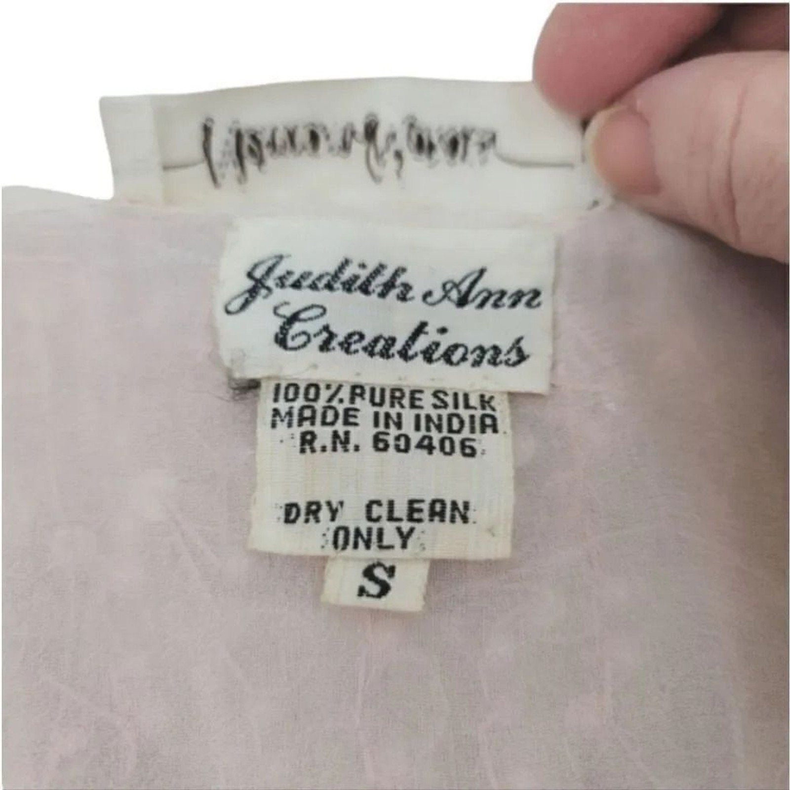 Vintage 70s 80s Neiman Marcus Judith Ann Creations 100% Silk Beaded Blouse Small