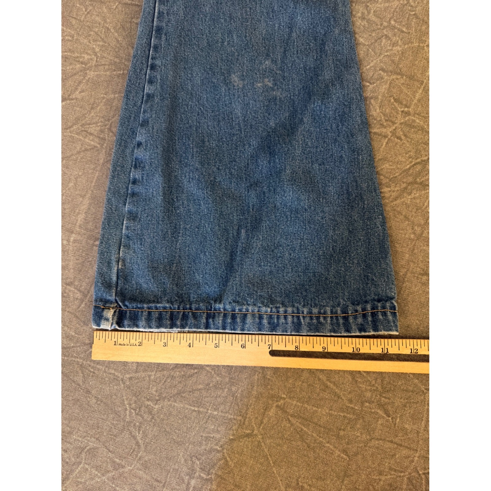 Vintage Breaker Jeans Womens 5/6 Medium Wash High Rise Cargo Flare Wide Leg 90s