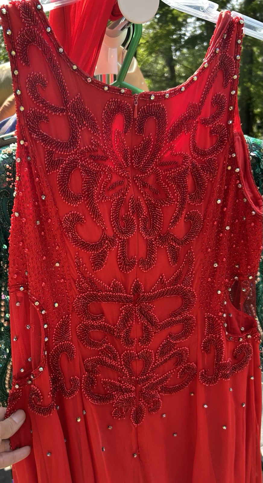 Vintage Red My Fashion dress Gown With Sequins And Beads Women’s 16