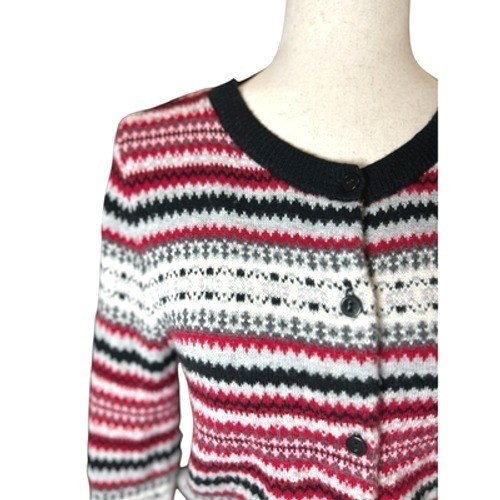 Vtg Talbots Fair Isle Lambswool Blend Sweater Size Small Preppy Holiday