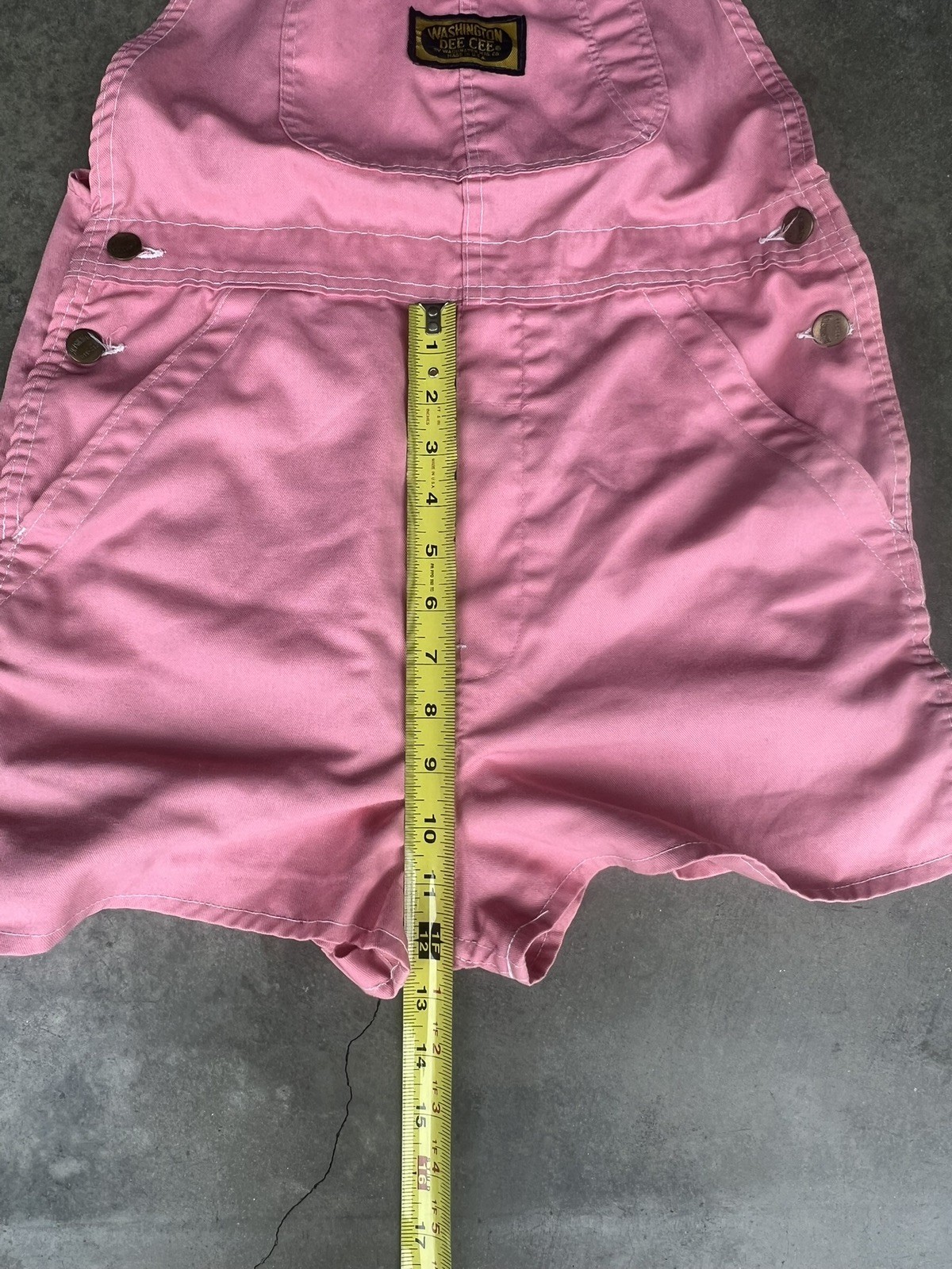 Vintage Washington Dee Cee Overalls Shorts Pink Women’s 11/12 Made In USA