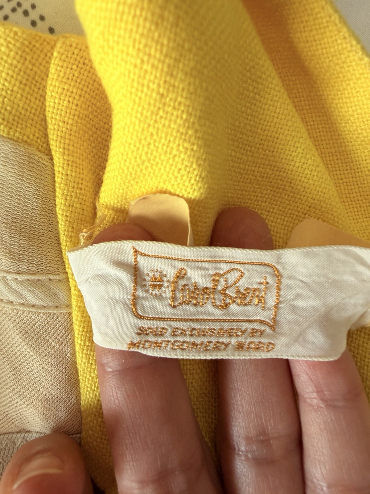 Vintage Carol Brent 60s Yellow Open Back Mod Dress A-Line Sleeveless Size S