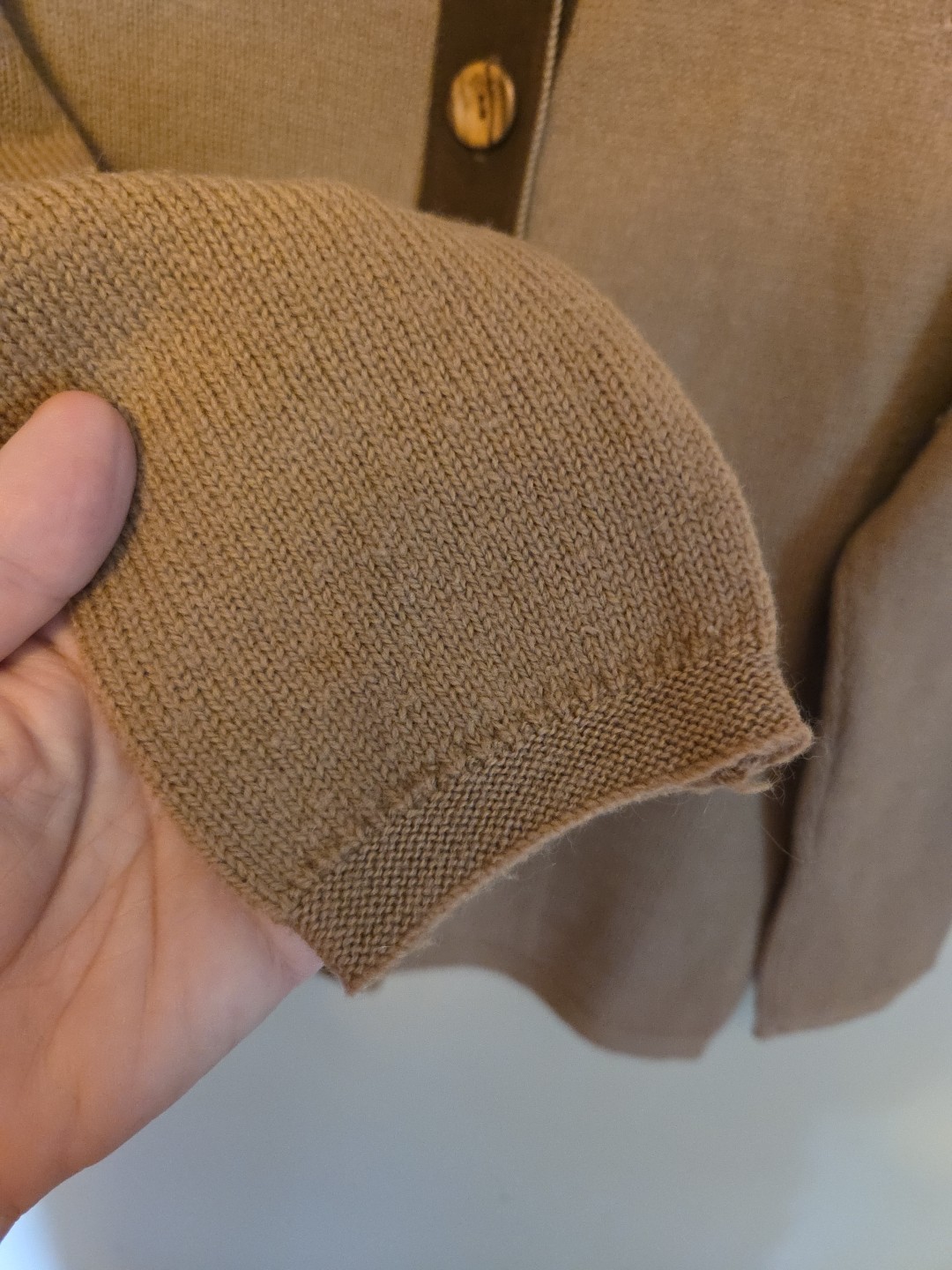 Vintage 1950s 60s LOFTIES Sweater Suede Trim Elbow Patches Cardigan Buttons