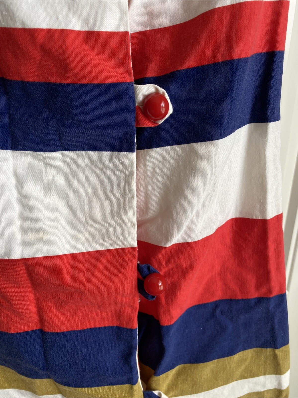 Starlite of Miami Vintage Dress small S 70’s resort sleeveless coastal cotton XS
