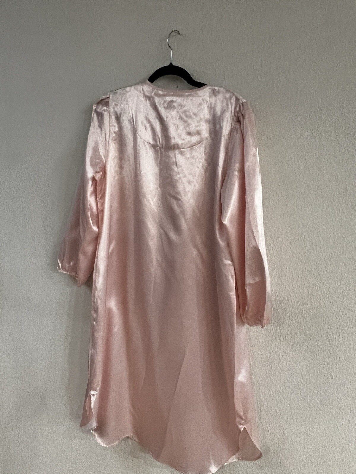 Vintage Erika Taylor Petites Intimates M Granny Core Pink Satin Nightgown