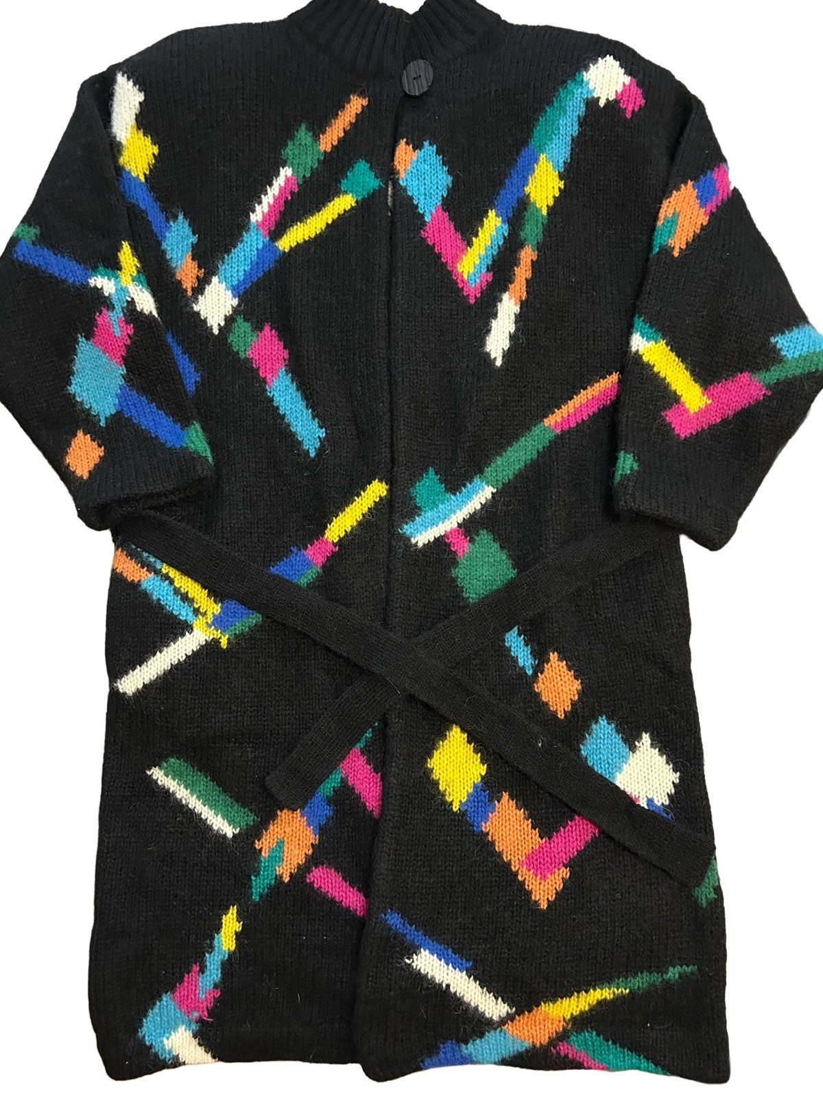 Cervelle Women’s Colorful Vintage Wool Blend Long Sweater Medium