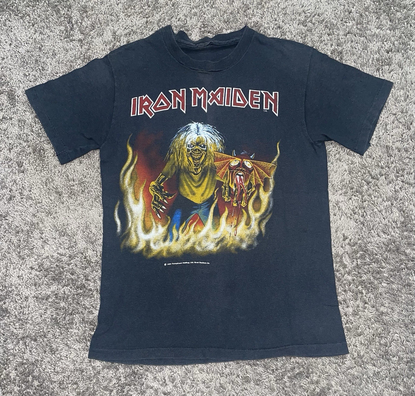 Vintage Iron Maiden The Number Of The Beast T Shirt 1983