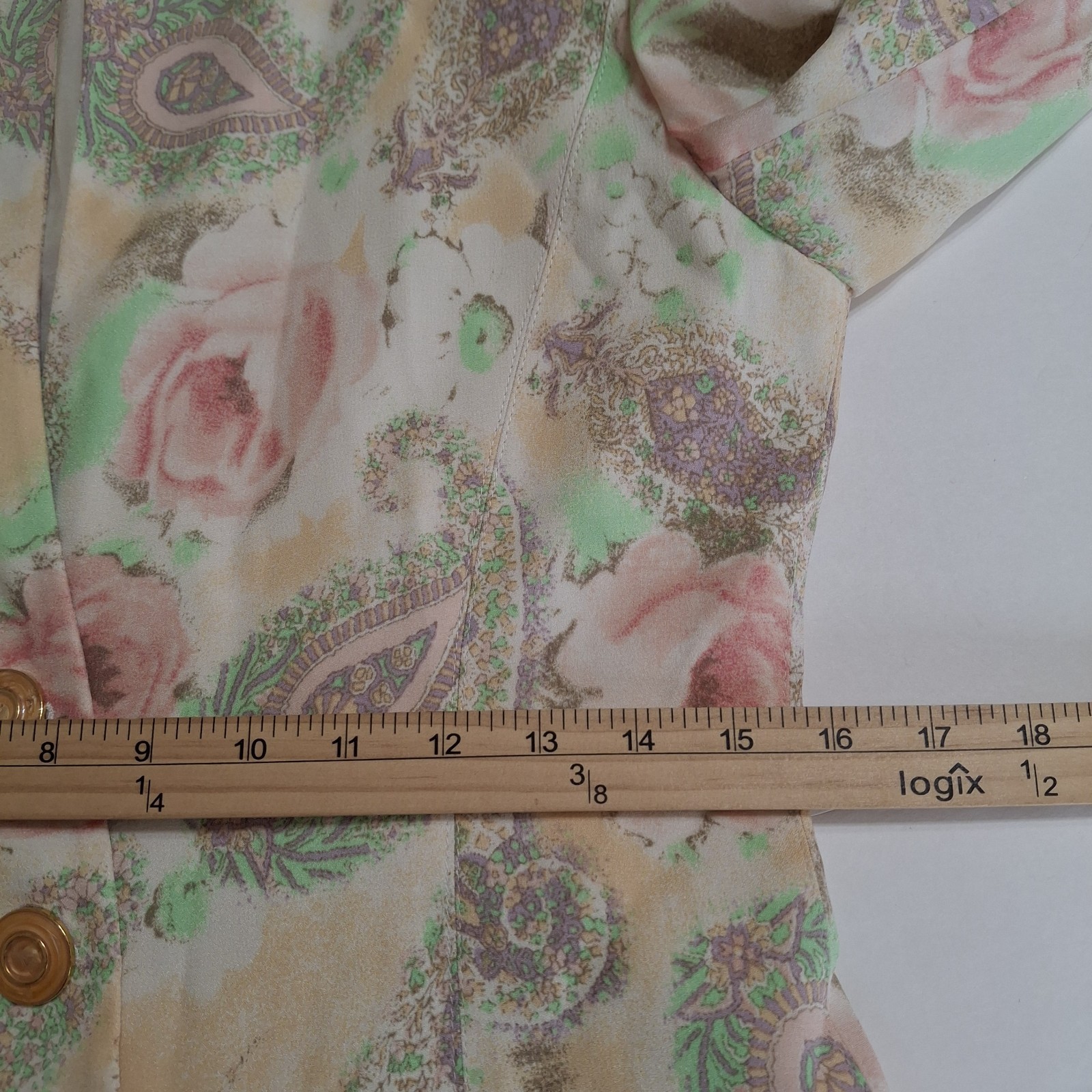 Vintage Ungaro Solo Donna Paris Floral Paisley Blazer Jacket Italy Size 8 / 42