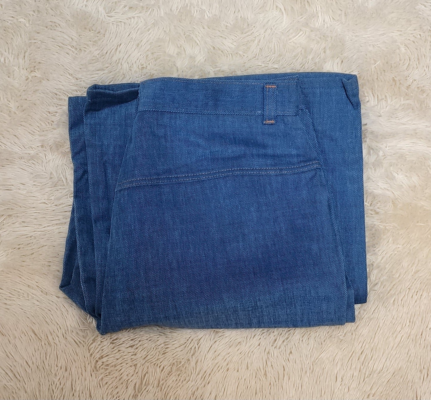 Vintage 70s Sears High-Rise Blue Jeans Size 10 Tall Flare Bell Bottom Pants
