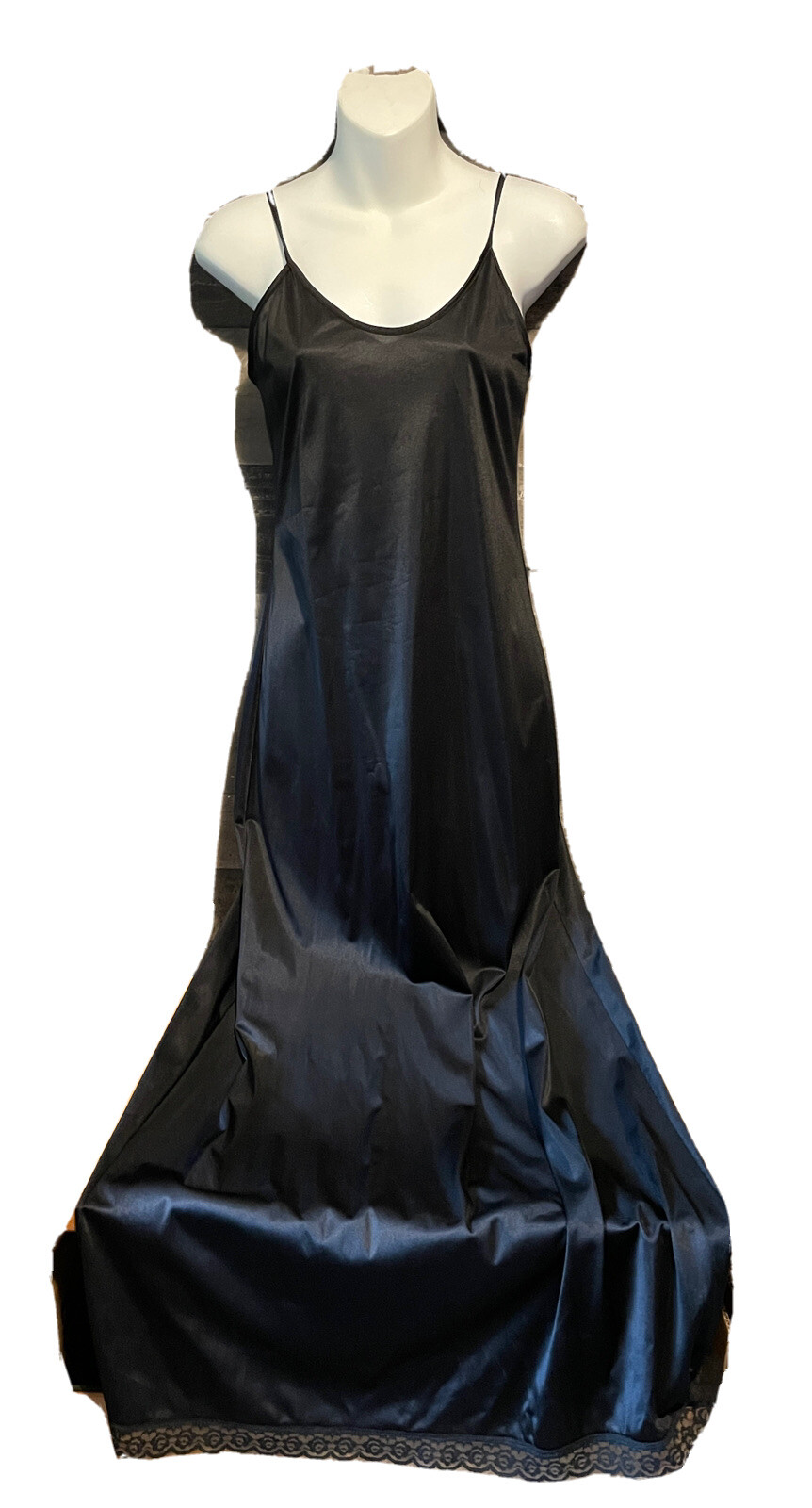Vintage Vivienne Tam Vintage Sexy Long Black Slip Night Gown Négligée Size 2￼