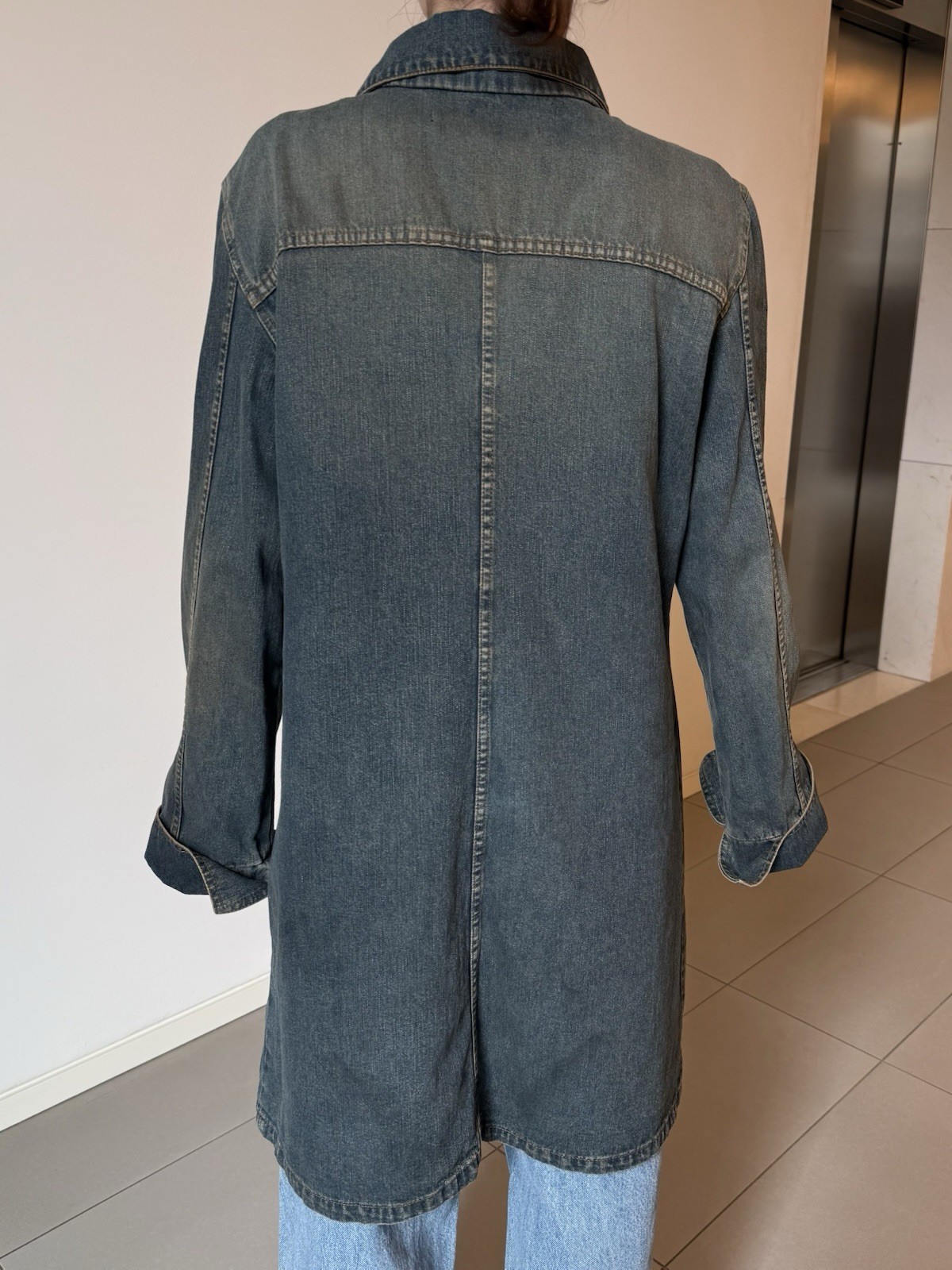 DDP Vintage 2000s Just Cavalli Womens Denim Long Jacket Washed y2k size 30/44