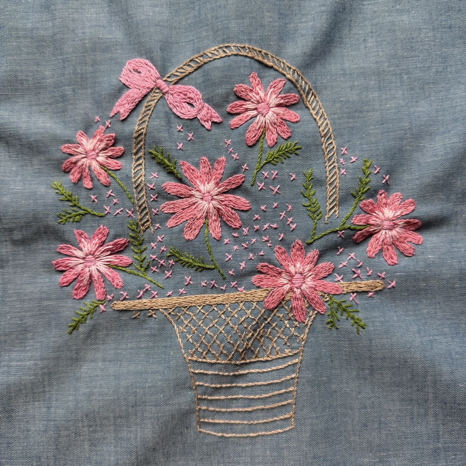 Vintage 1970’s Womens XL Big Mac Floral BOHO Indie Embroidered Longsleeve Shirt