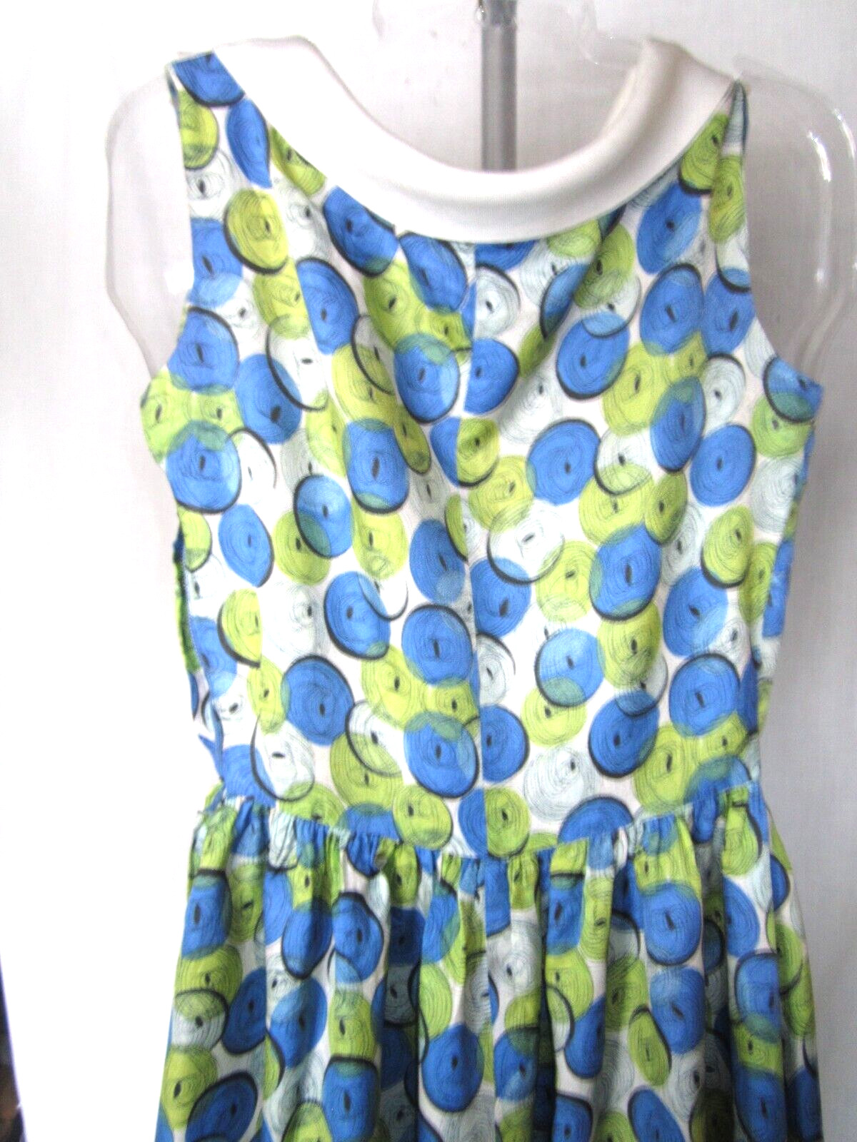 Vintage 40s Dress Costume Junior Fashion by Carole King Swing Skirt Boat Collar