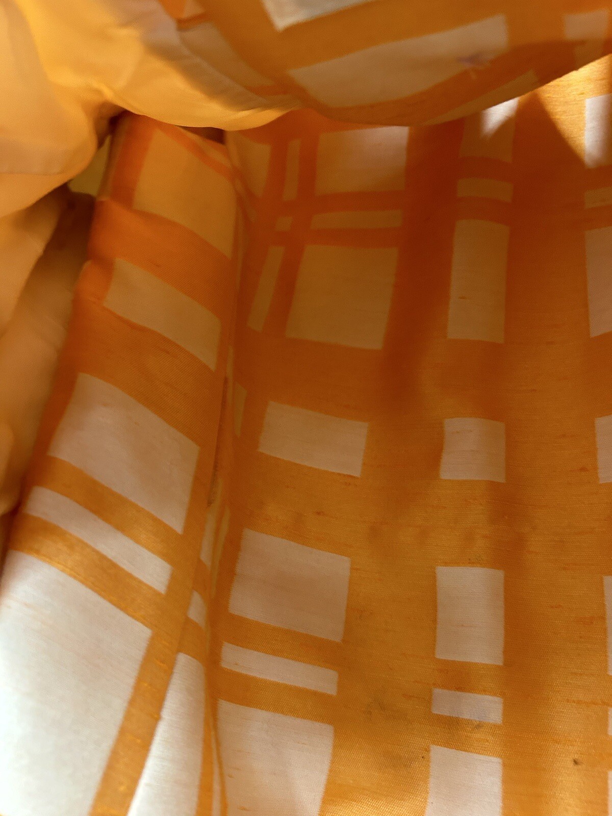 Joan Leslie Kasper Vtg 1960s Silk Dress & Jacket USA Orange White !!EXQUISITE!!