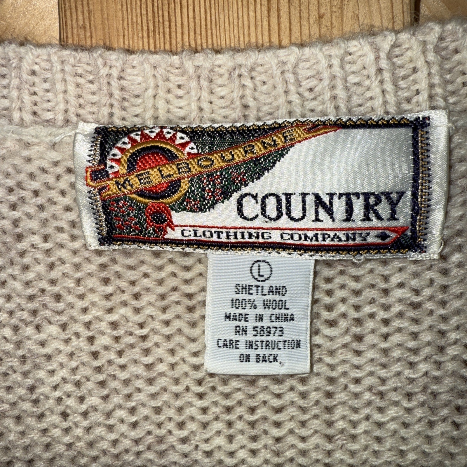 Vintage Melbourne country wool cardigan Americana ABC school Large