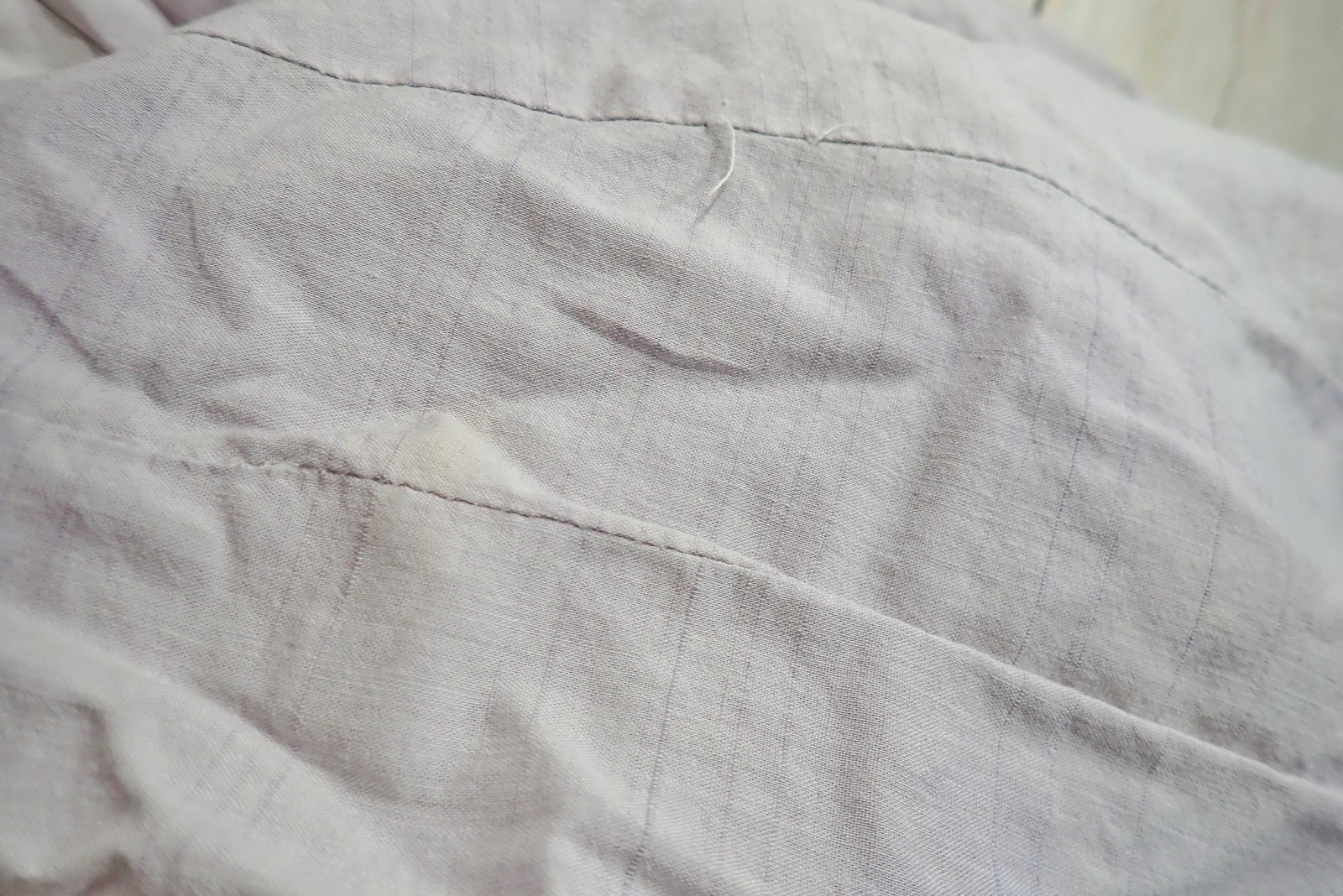 Vintage 80s Lavender Linen Blend Shirt Dress (S) Dolman Sleeve V-Neck Flare Midi