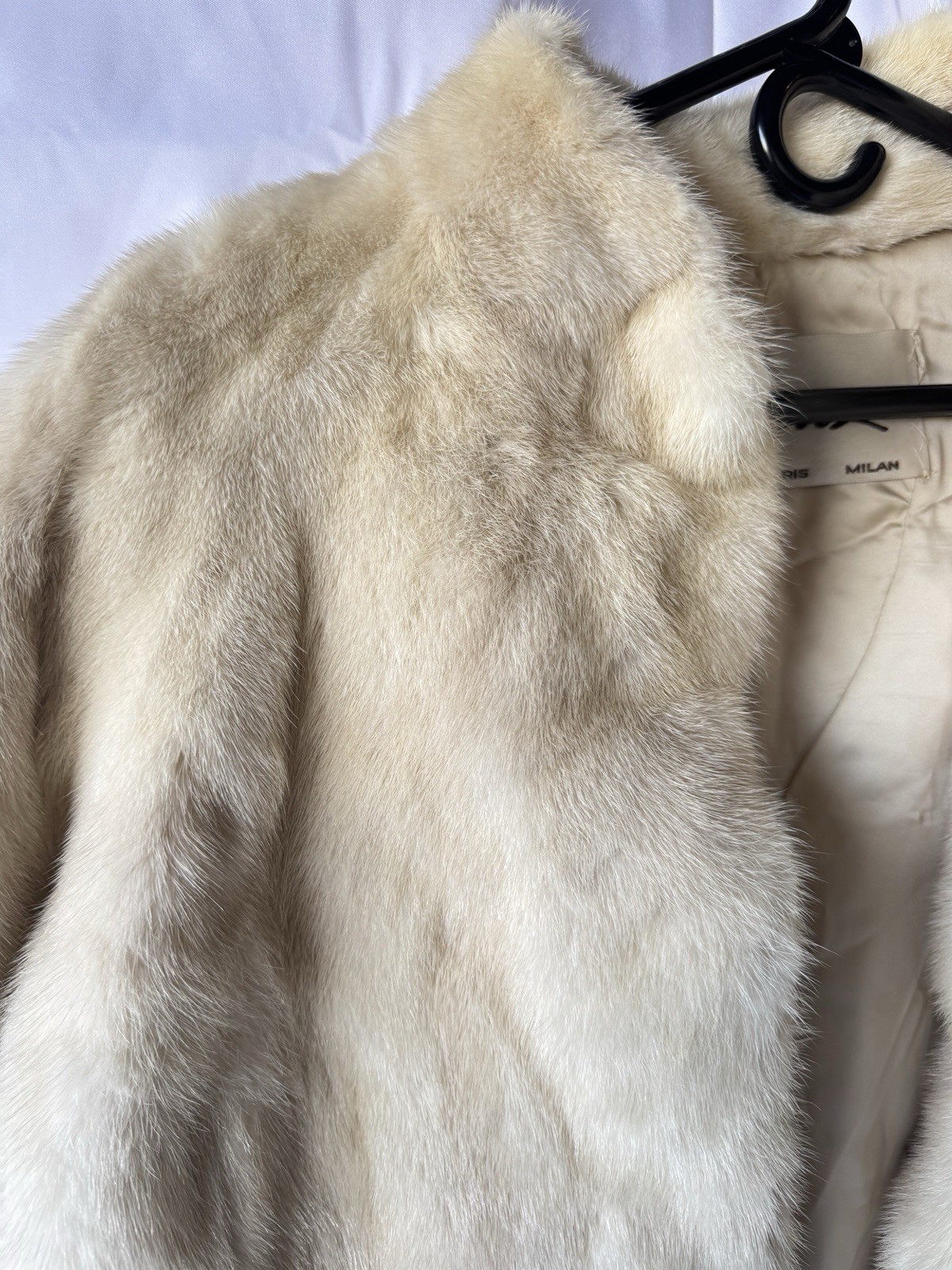 Vintage Evans Fur Coat Jacket Beige Soft Chic Chicago Paris Milan