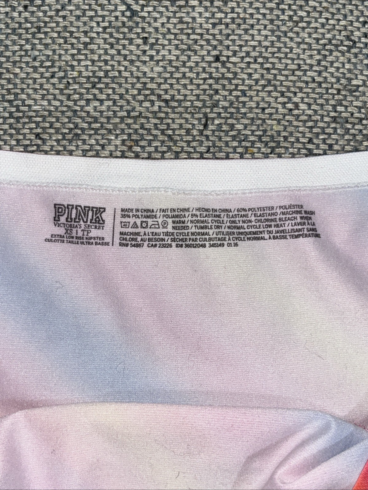 PINK Victoria’s Secret Panties Sunset Bikini Ombre Seamless Hipster Tie Dye S M