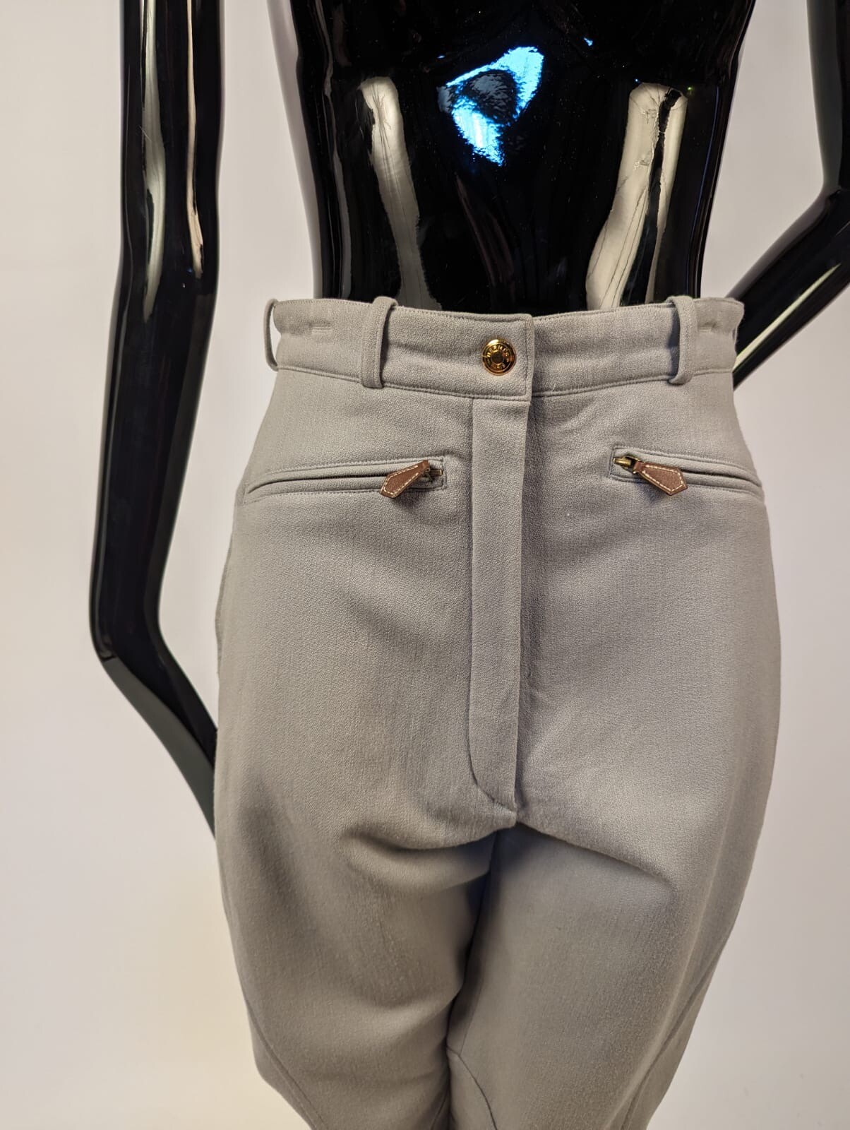 VINTAGE DOVE GREY HERMES – PARIS RIDING PANTS SIZE 36
