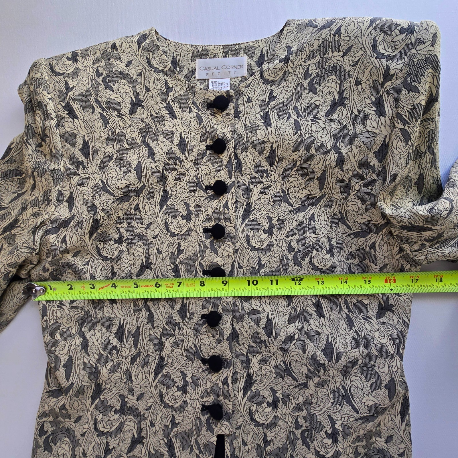 80s Vintage Casual Corner Jacket Jacquard 8P Feminine Prince Sgt Pepper Chic