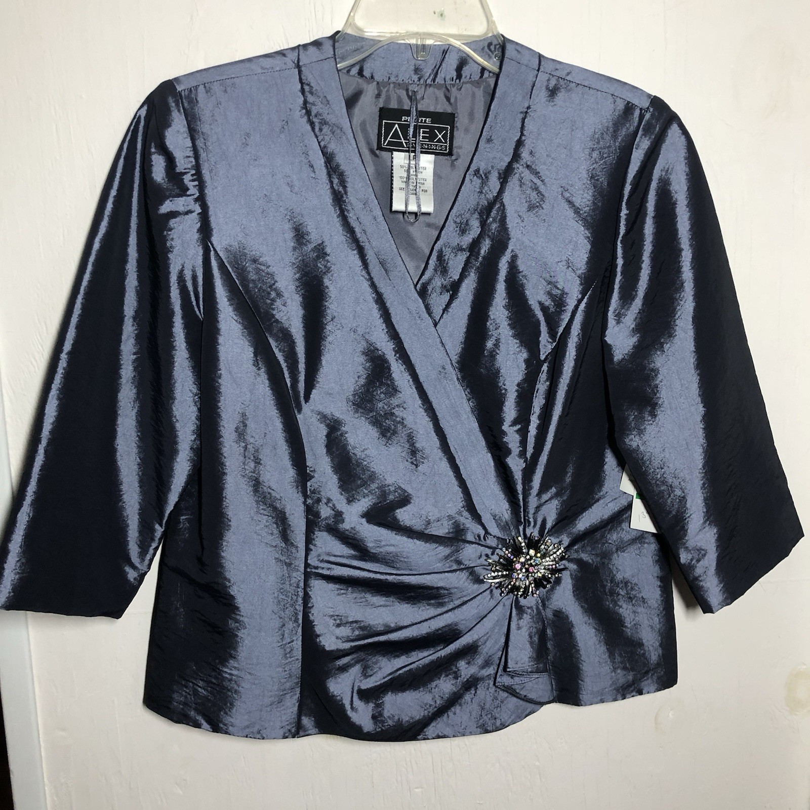 Vintage Alex Evenings Purple Blazer Dress Jacket LP Old Money Glam Wedding Party