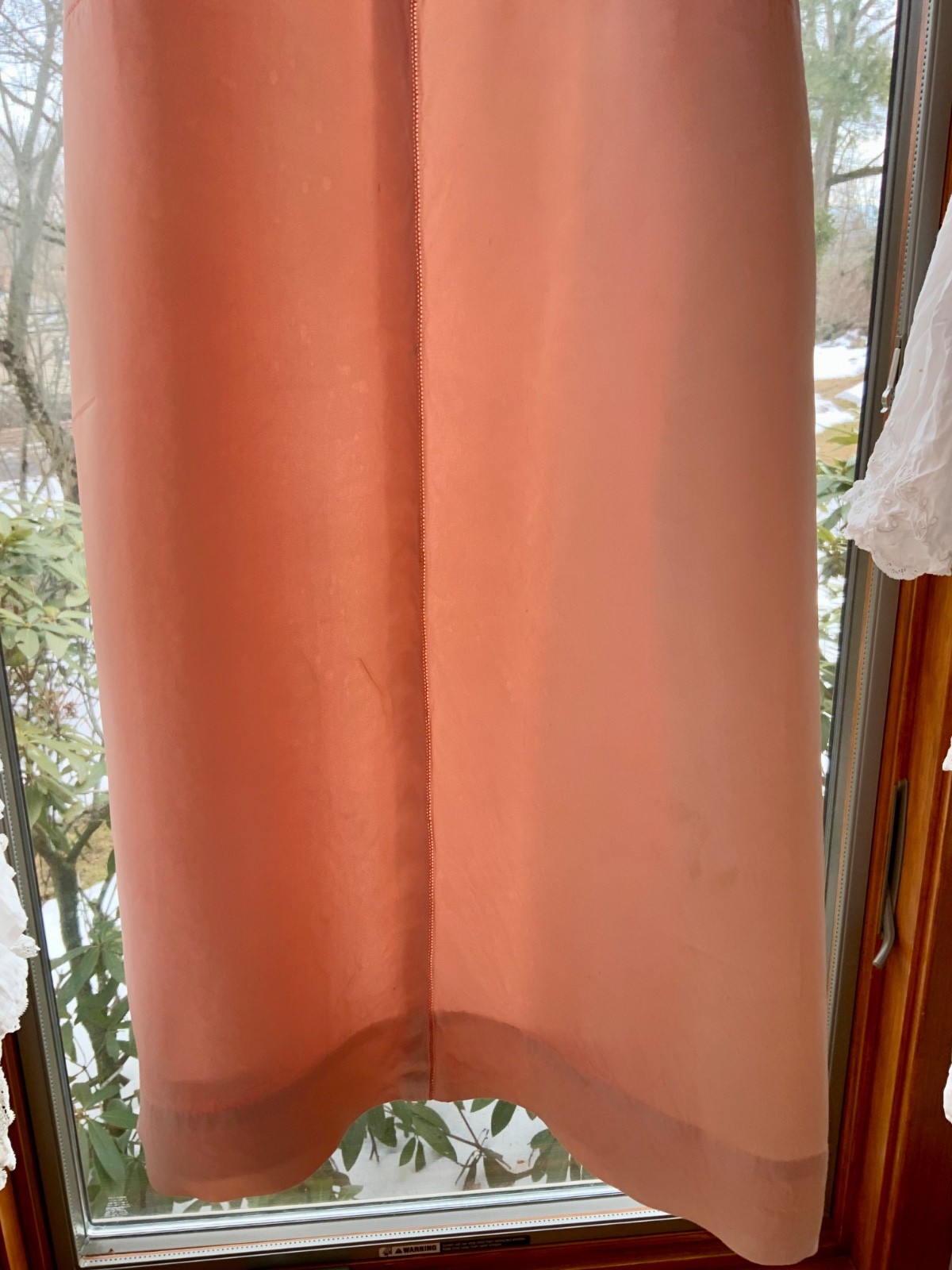 Vintage Peach Silk Satin Slip Dress – 1990s Lingerie Dress XS