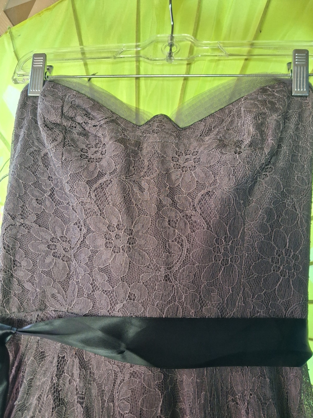 Vintage 40’s Gray Lace Ball Gown, Loads Of Lace And Crinolyn In Maxi Skirt,…