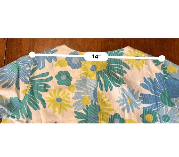The BEST Vtg Andrade Hawaii Tiki 1960s Mod Dress Flower Power Blue Sz L