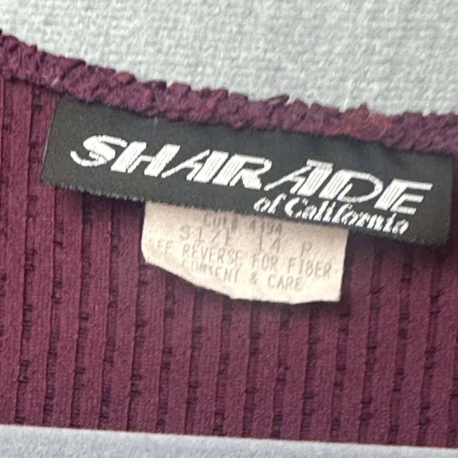 Vintage Sharade Of California Women’s Dress Size 14 Petite Pleated Ruffle USA