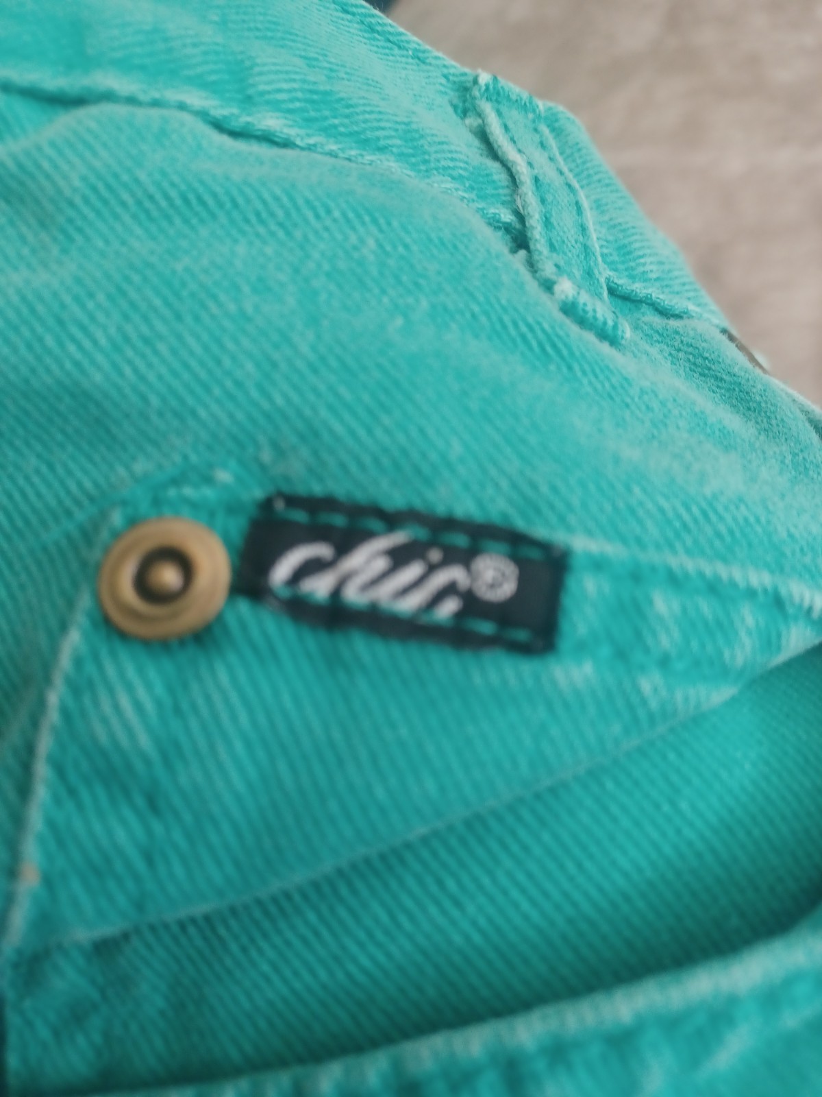 Chic Vintage Teal Cotton High Waist Shorts Size 9 1990s Casual