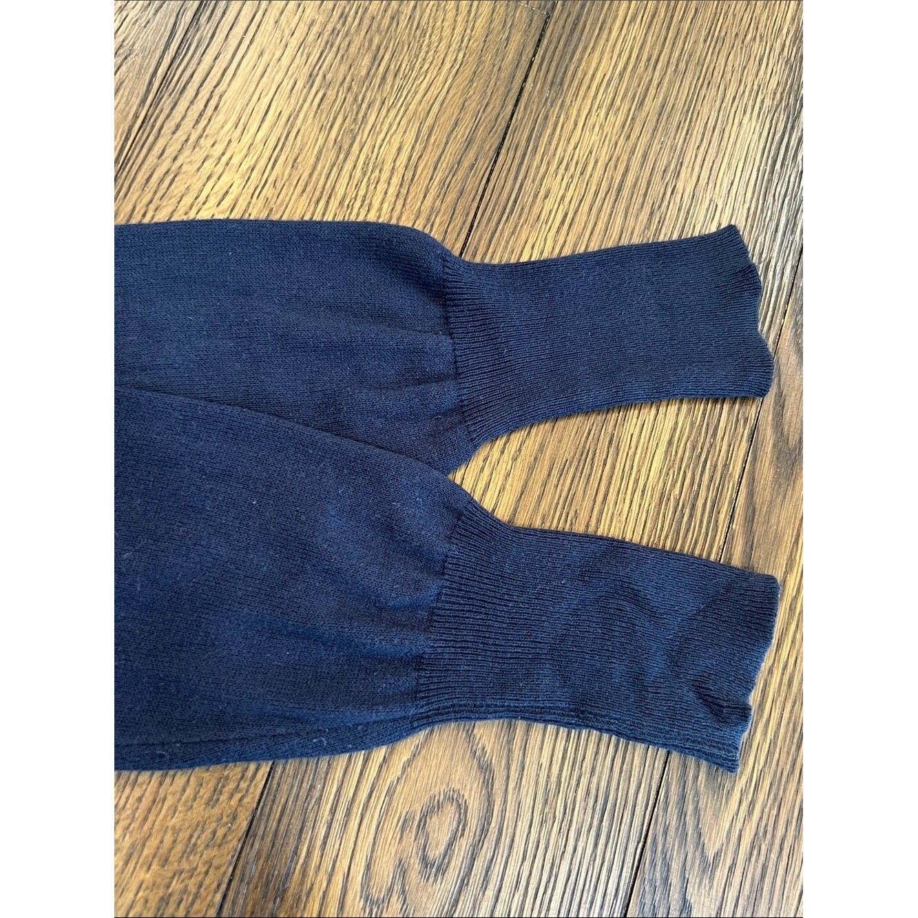 Anthro Moth Blue Oversized Wool Blend Ruffle Tunic Sweater S Boho Chic Lagenlook
