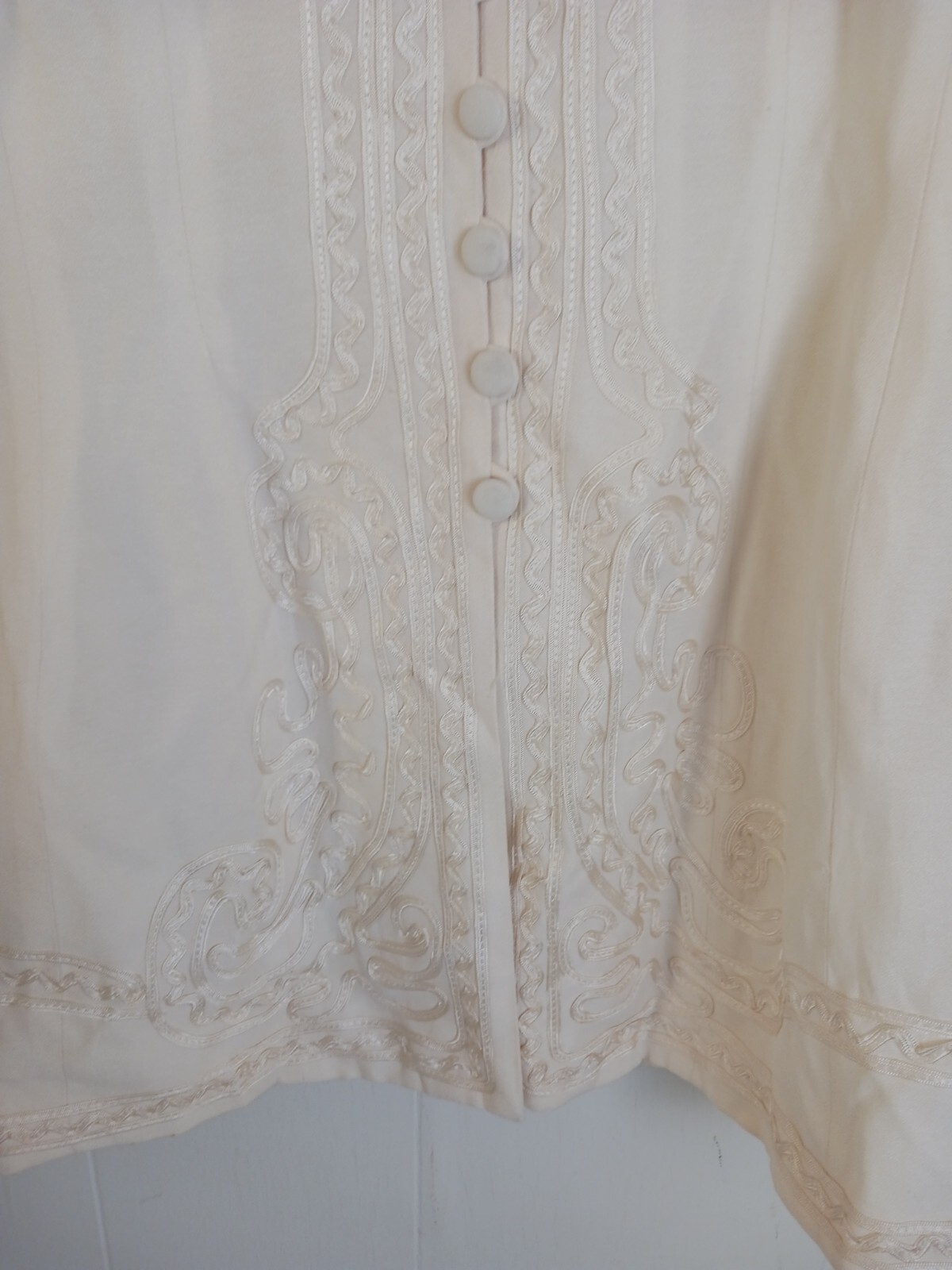 Vintage R & M Richards By Karen Kwong Ivory Long Blouse Women’s Size 12