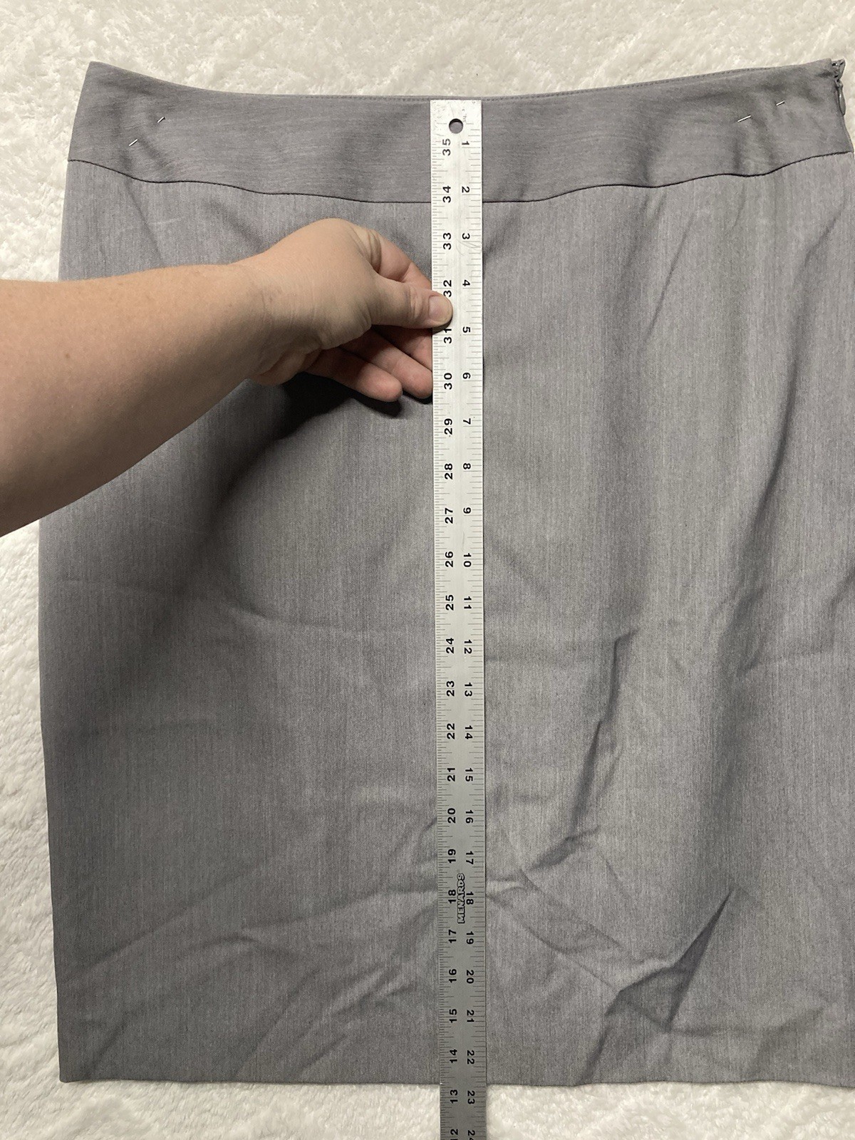 Skirt Suit Womens Size 10 Stretch Gray ANNE KLEIN 2 piece Professional Workwear
