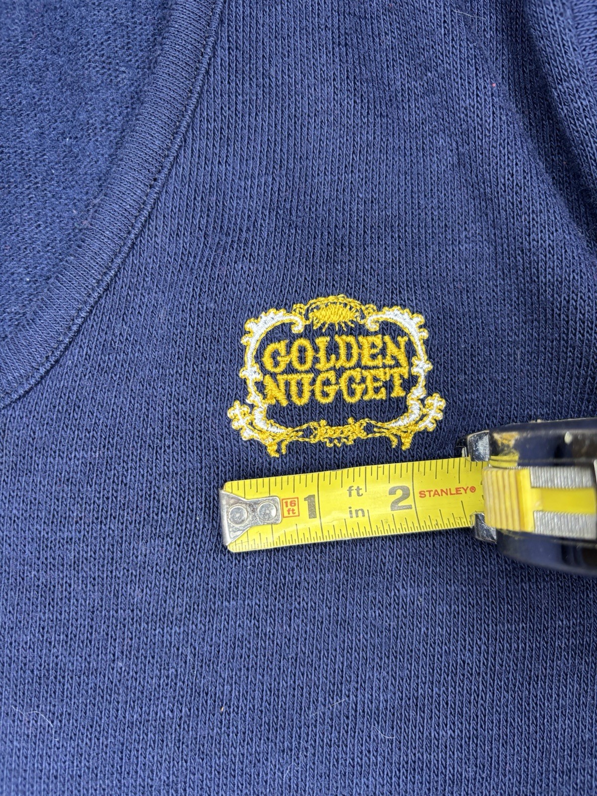 True Vintage Artex Golden Nugget Casino V Neck Sweater size M made in USA 70/80s