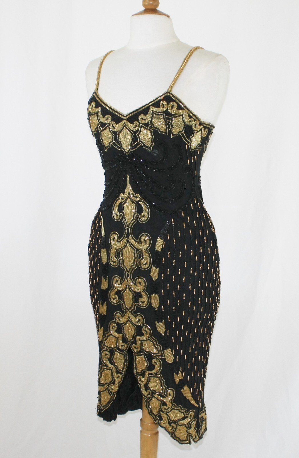 JASDEE Vintage Beaded Dress Hand Work On Silk Style 3011L