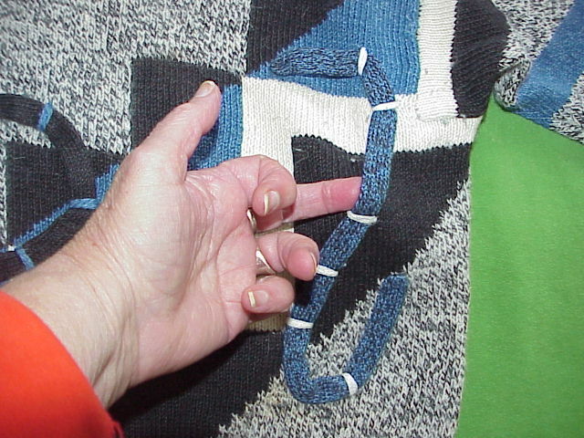 VTG 80s L’EAU VIVE Sweater 3D Work of Abstract Art Ramie Angora Blend sz S/Small