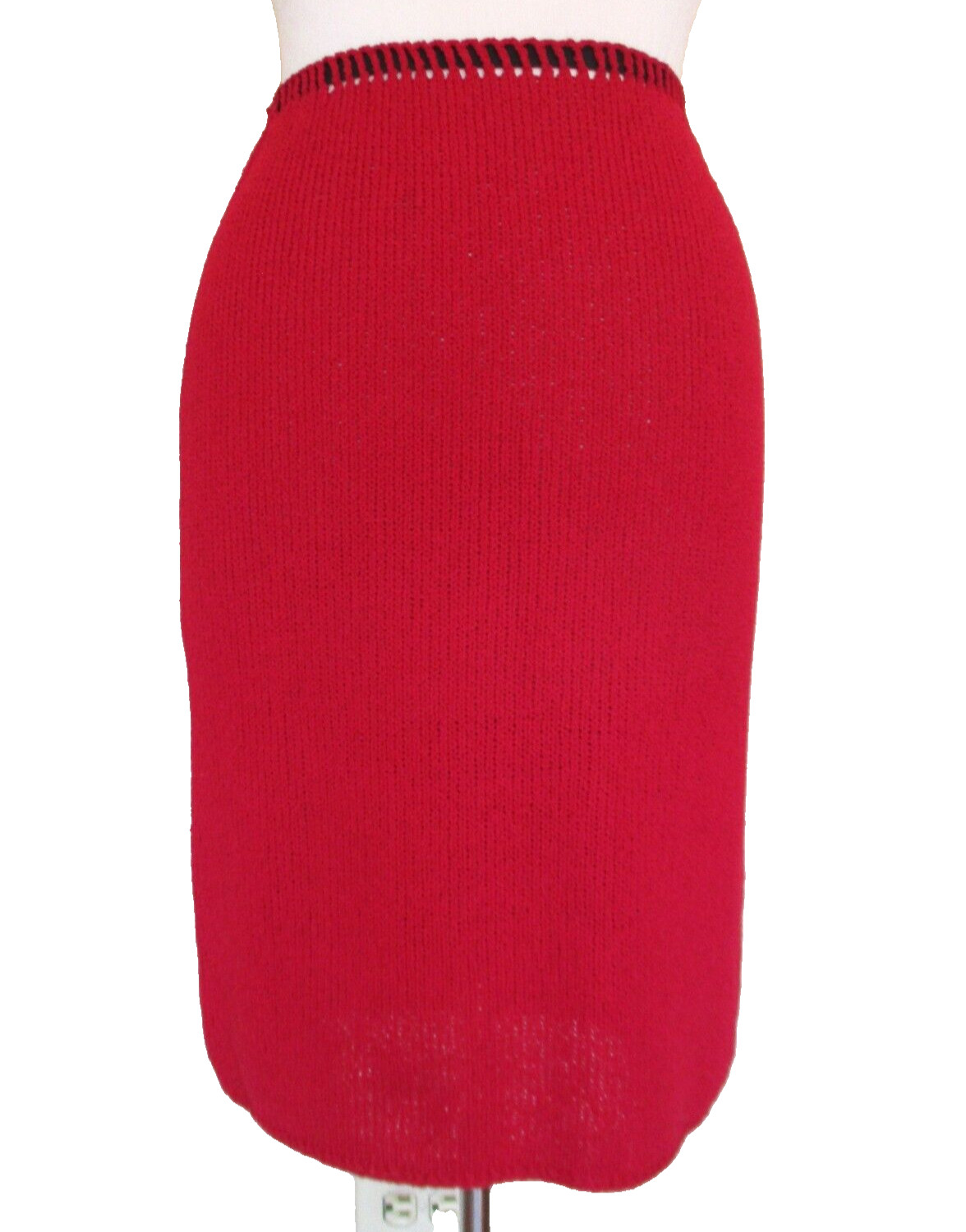 Vintage St John Knits 3 Piece Suit Red Wool Blend S/M Women Early 1970s