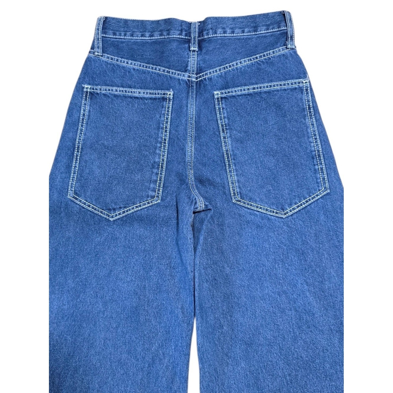 Zara Jeans Women Size 6 Dark Blue Wash Premium The Vintage High-Rise Flare Jeans