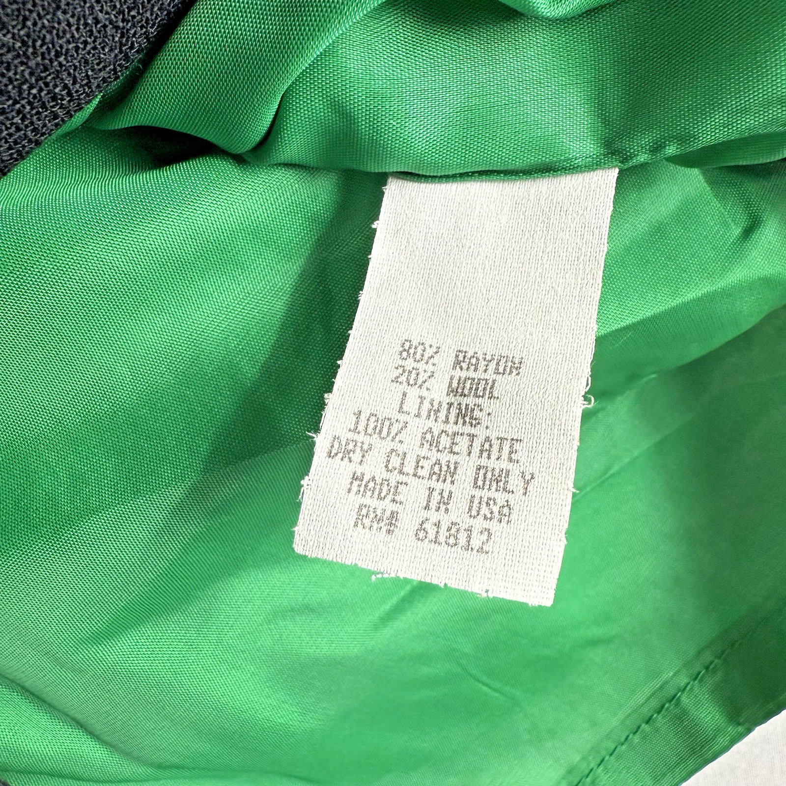 Vintage 1980s – Yves Cossette Depeche Mode – Green Button Sheath Dress Size 8