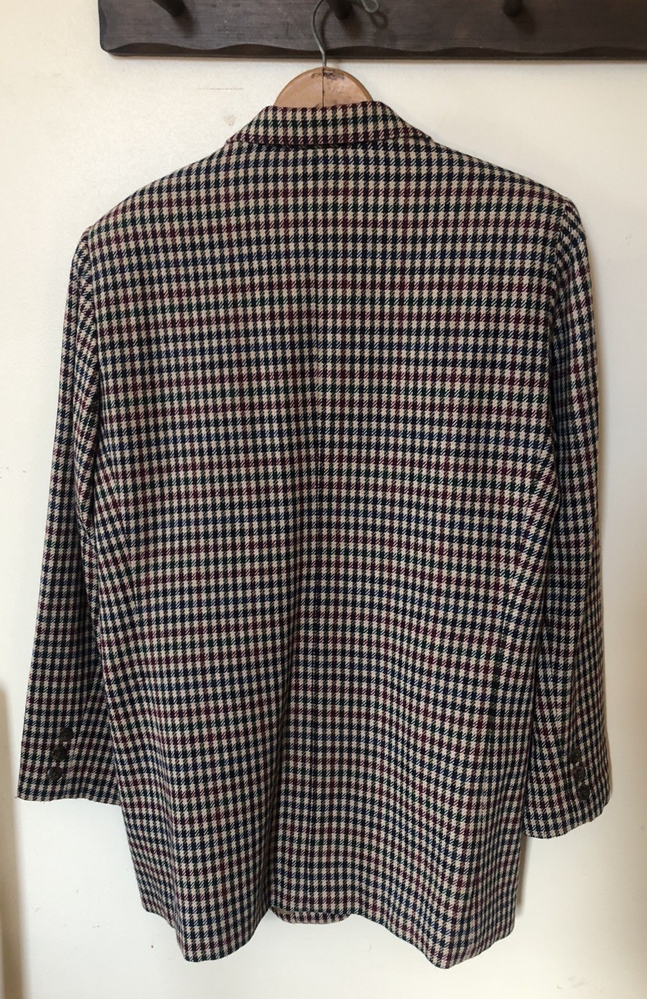Vtg White Stag Womens 10 Multi Checked Blazer Pockets Lined Classic Preppy 90s