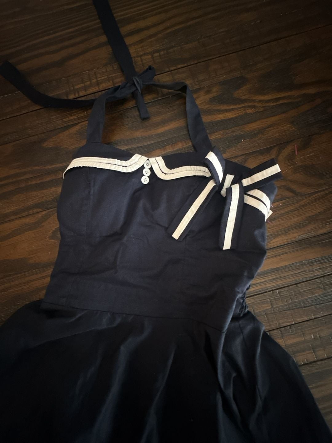 1950s Vintage Style Halter Sailor Swing Dress