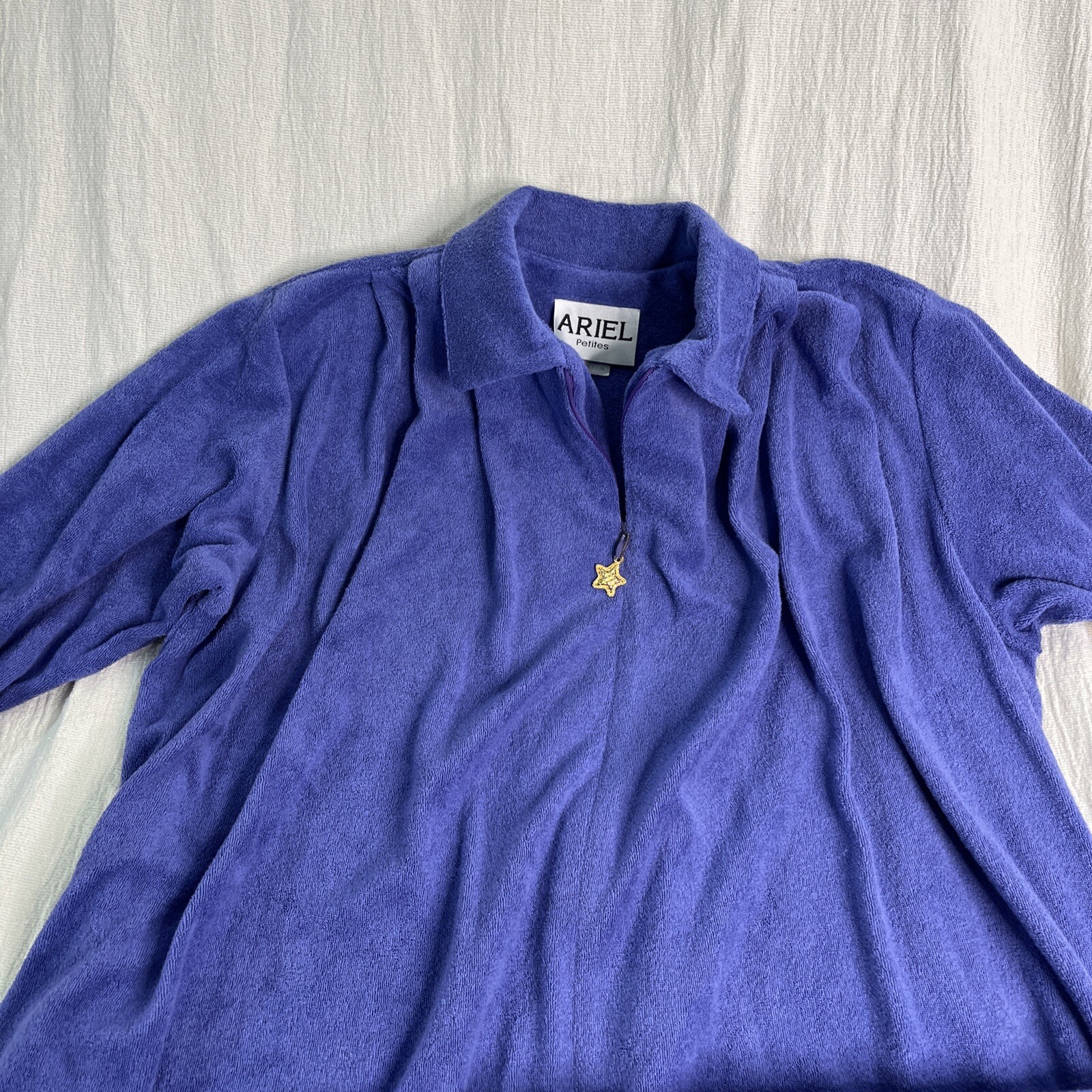 Vintage Ariel Housecoat Robe Petite Medium TALL NOS Granny Core Made In USA