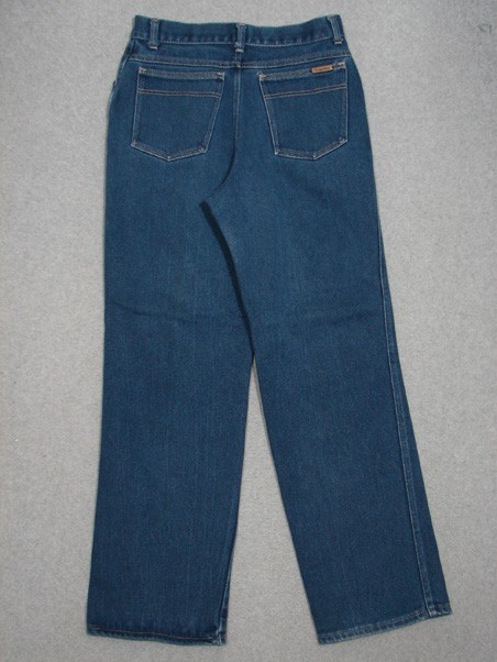 OF03443 VINTAGE 1970s *CARRIAGE COURT* HIGH WAIST GIRLS JEANS sz14 (msr 28×30.5)
